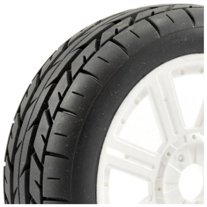 Pneus 1:8 Eagle Tread Mounted On 8-Spoke White (PR) FASTRAX - Image 1