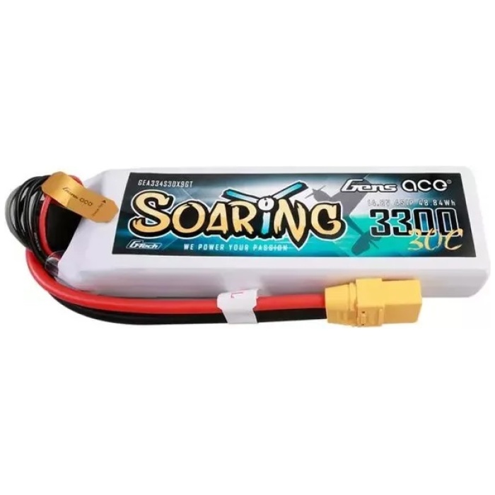 Bateria Soaring 3300mAh 14.8V 30C 4S1P Lipo XT90 G-Tech Gens Ace - Image 1