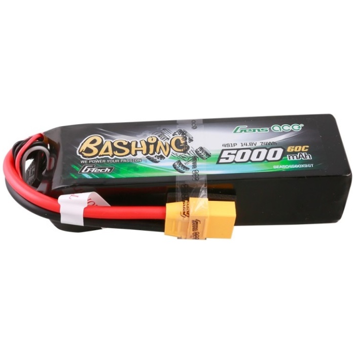 Bateria G-Tech 5000mAh 14.8V 4S1P 60C Lipo Battery XT90 Plug-Bashing GENS ACE - Image 1