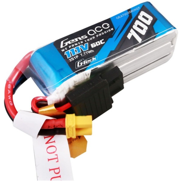Bateria G-Tech 700mAh 11.1V 60C 3S1P Lipo Battery XT30 GENS ACE