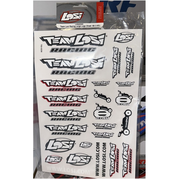 Stickers Large Logo Sheet 8B 2.0EU Team Losi Racing - Image 1