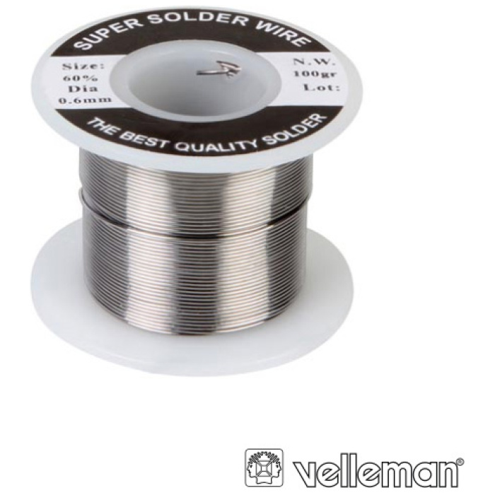 Solda 0.6mm 60/40 100g Velleman - Image 1