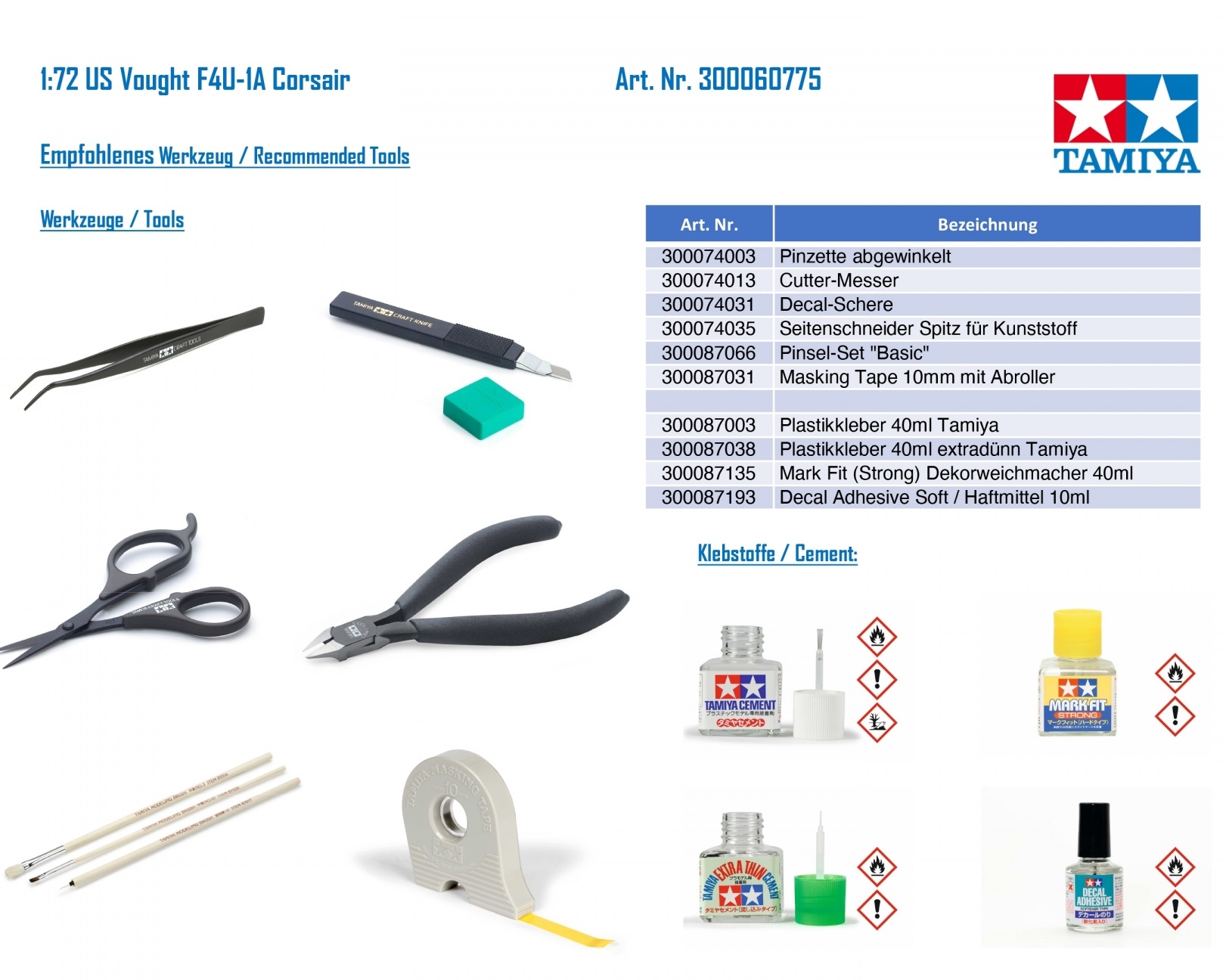 300060775-kit-172-vought-f4u-1d-corsair-tamiya (3) Vought F4U-1D Corsair Tamiya - Image 3