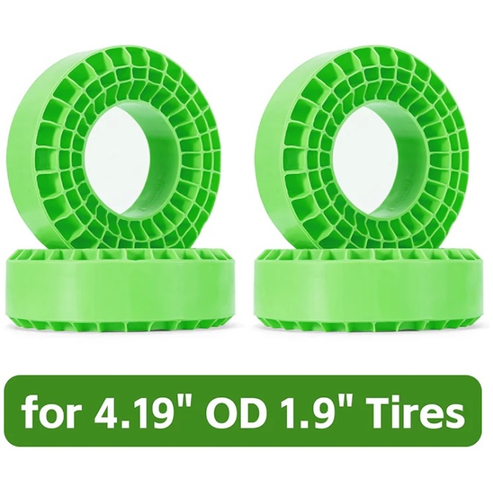 Silicone Rubber Inserts For 106-108mm (4.19" OD) 1.9" Tires Green Super Soft (4) INJORA - Image 1