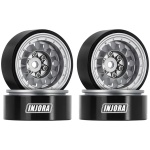 Jantes 1.0 Plus Aluminium Beadlock Wheels 1/24 1/18 RC Crawler W1108 Grey (4) INJORA