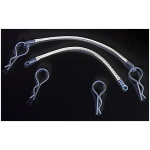 Body Clips 1:10 With Rope Silver 80mm Absima