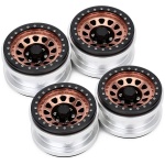 Beadlock Wheel 2.9" CNC Aluminum Hub Rim 1/6 SCX6 Bronze (4) INJORA