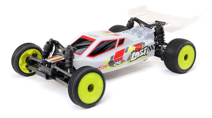 los00007t1-buggy-124-micro-b-2wd-rtr-white-losi Buggy 1/24 Micro-B 2WD RTR White Losi - Image 1