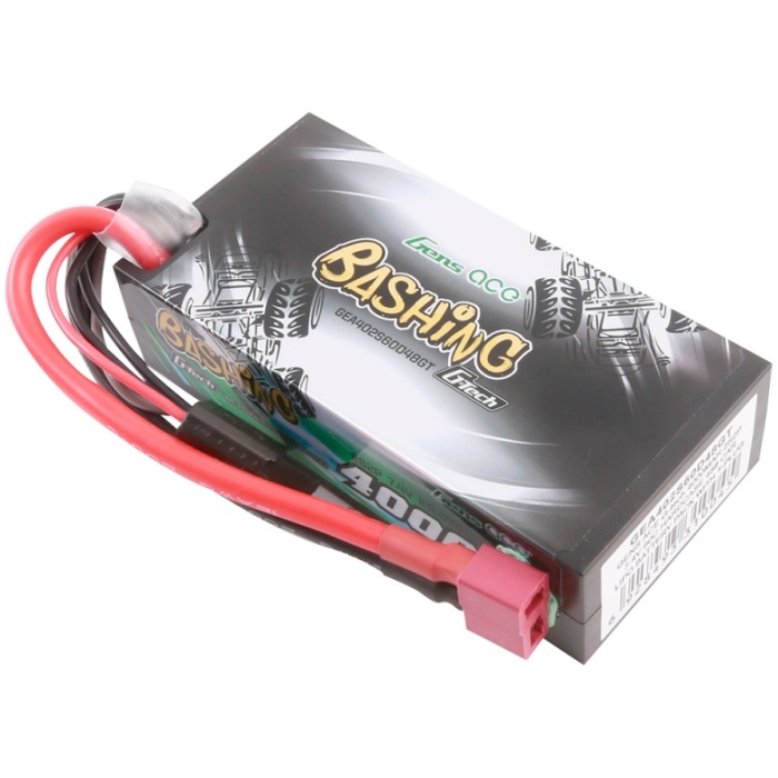 Bateria G-Tech 4000mAh 2S2P 7.4V 60C HardCase 48# car Lipo Battery pack with T-plug Gens ace - Image 1