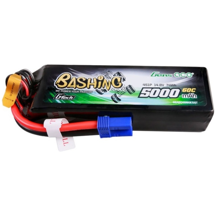 Bateria G-Tech 5000mAh 14.8V 4S1P 60C Lipo Battery EC5 Plug-Bashing GENS ACE - Image 1