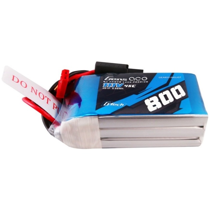Bateria G-Tech 800mAh 11.1V 45C 3S1P LIPO BATTERY PACK JST Gens ace - Image 1