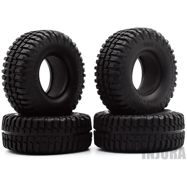 Pneus 1.9" 100x39mm Rubber Tires for 1/10 RC Crawler (4) INJORA