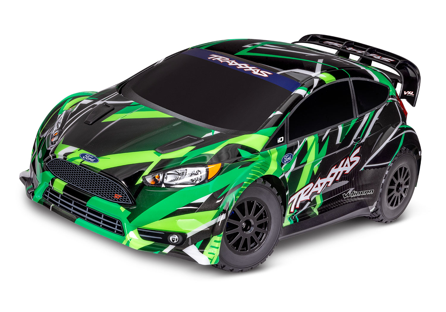 74276-4grn-ford-fiesta-st-rally-4wd-vxl-3s-brushless-110-green-traxxas Ford Fiesta ST Rally 4WD VXL 3S Brushless 1/10 GREEN TRAXXAS - Image 1