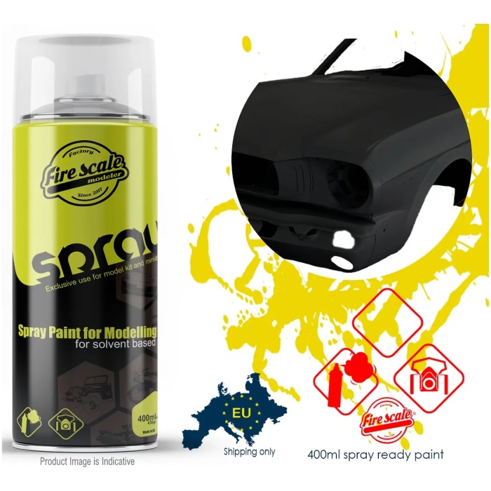 Black Primer Spray 400ml Fire Scale Colors - Image 1