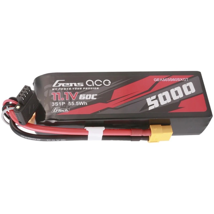 Bateria G-Tech 5000mAh 11.1V 60C 3S1P Lipo XT60 Gens Ace - Image 1