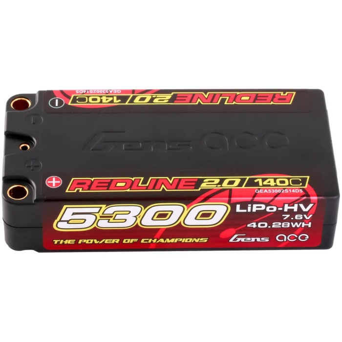 Bateria Redline 2.0 Series 5300mAh 2S 7.6V 140C HardCase HV Lipo Gens Ace - Image 1