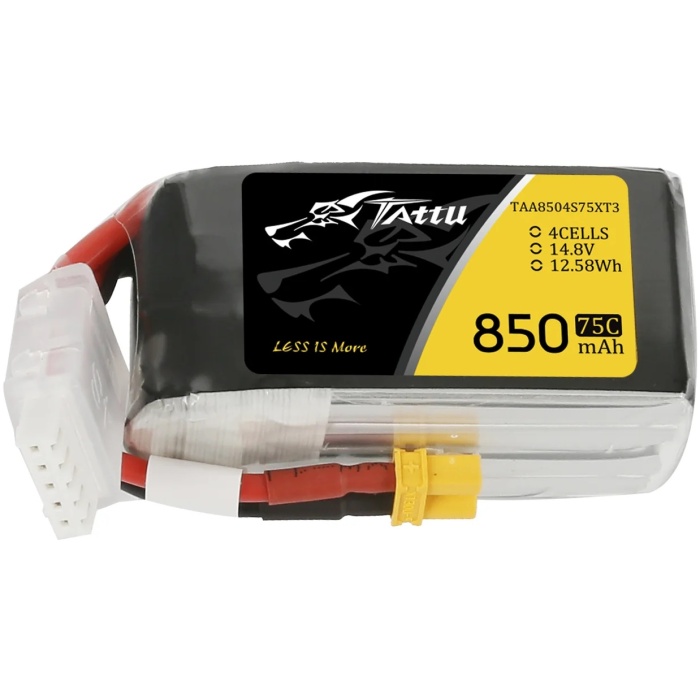 Bateria 850mAh 4S 14.8V 75C Lipo XT30 Tattu - Image 1