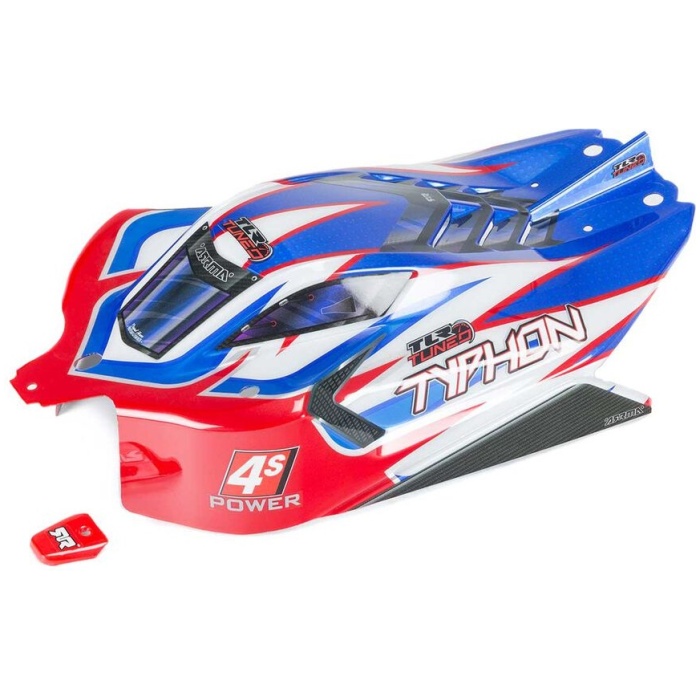 Body Typhon TLR Tuned 1/8 Finished Red Blue ARRMA - Image 1