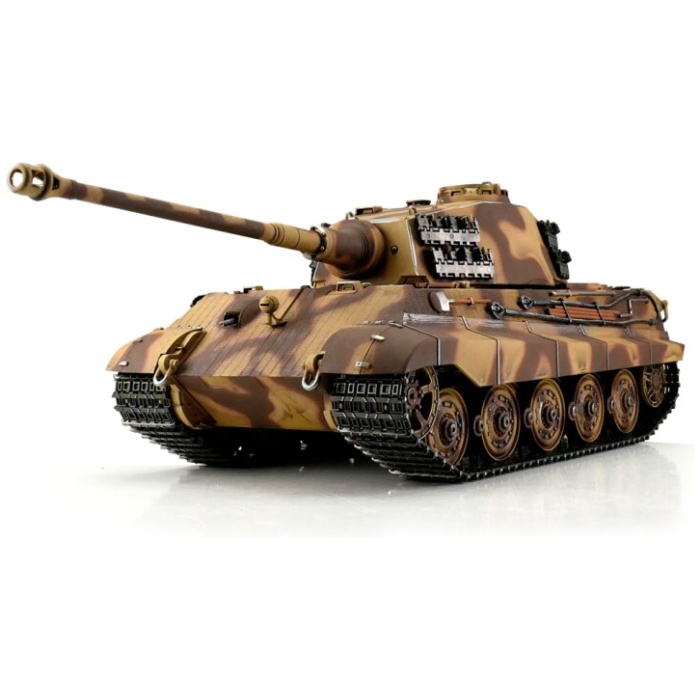 Militar Tank 1/16 RC Kingtiger camo 1944 Eastern Front BB Smoke Torro - Image 1