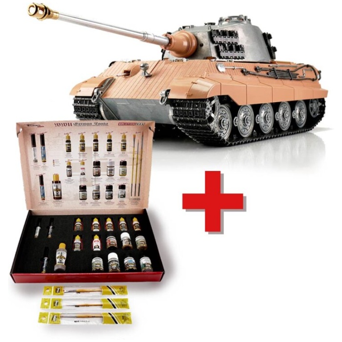 Militar Tank 1/16 RC Kingtiger unpainted BB + Solution Box Torro - Image 1