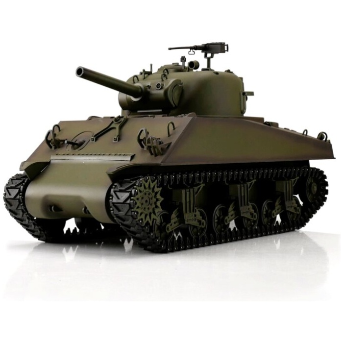 Militar Tank 1/16 RC M4A3 Sherman green BB+IR (Metal Tracks) Torro - Image 1