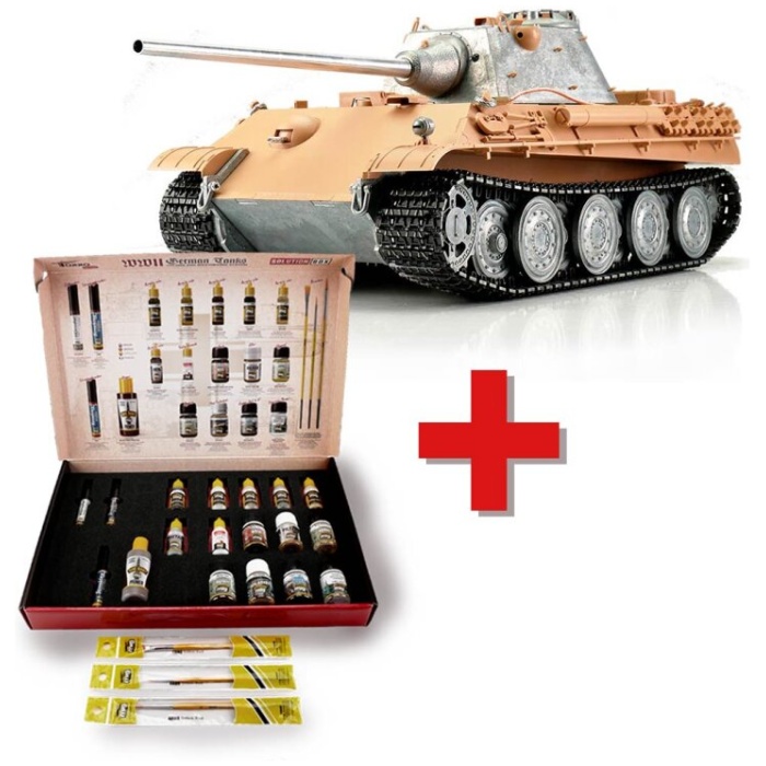 Militar Tank 1/16 RC Panther F unpainted BB + Solution Box Torro - Image 1