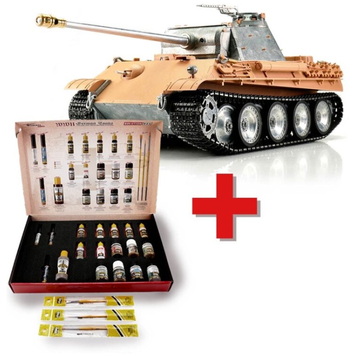 Militar Tank 1/16 RC Panther G unpainted IR + Solution Box Torro - Image 1