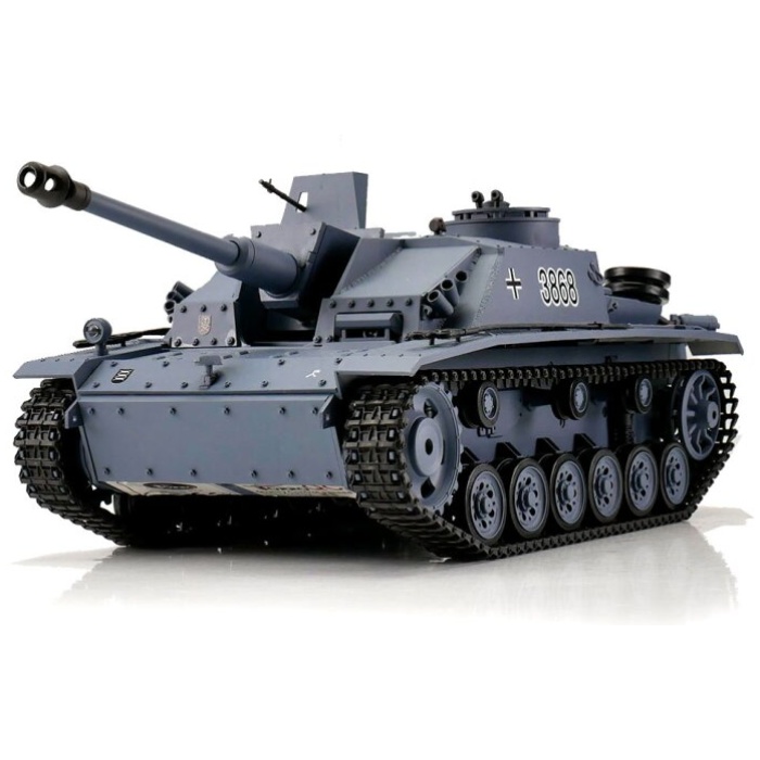 Militar Tank 1/16 Sturmgeschütz III vers. G grey BB+IR (metal tracks) Torro - Image 1
