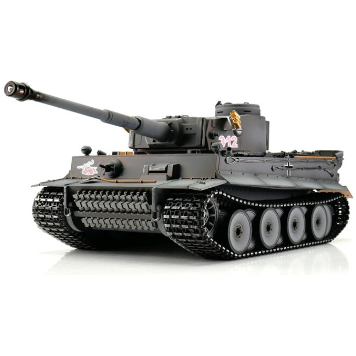 Militar Tank 1/16 RC Tiger I Early Version grey IR Smoke Torro - Image 1