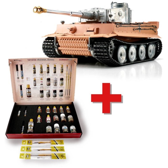Militar Tank 1/16 RC Tiger I Early Vers. unpainted IR + Solution Box Torro - Image 1