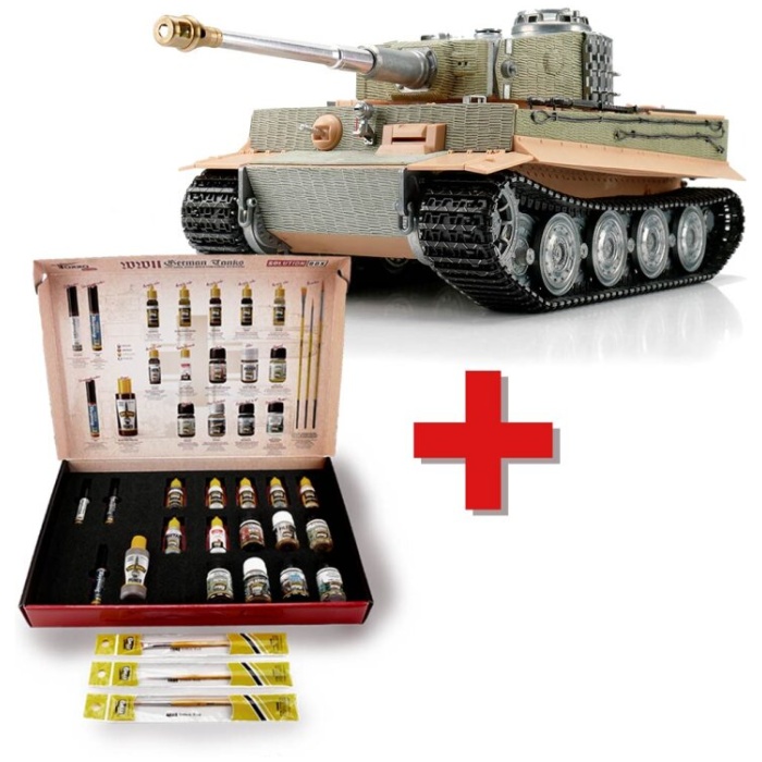 Militar Tank 1/16 RC Tiger I Late Vers. unpainted IR + Solution Box Torro - Image 1