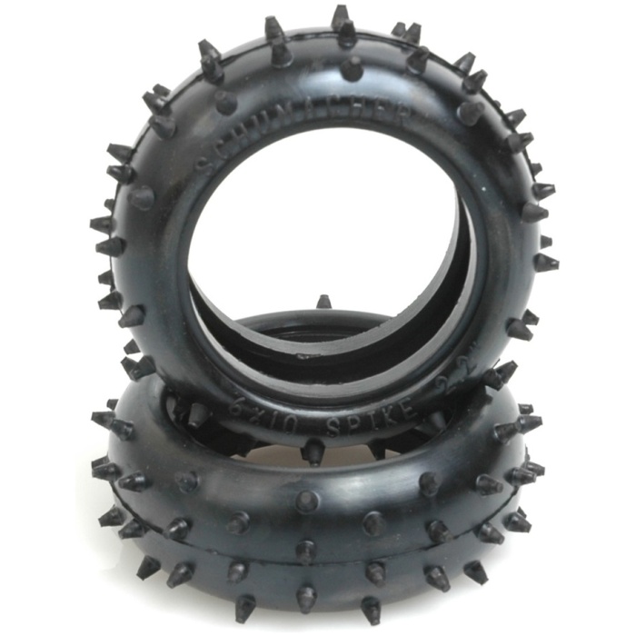 Pneus Full Spike 4WD Front Tyres 2.2 Yellow (2) Schumacher - Image 1
