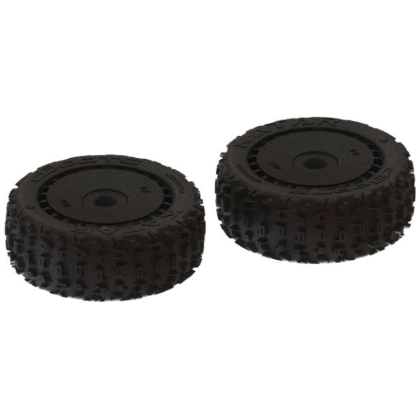 Dboots fortress tyre set glued green (2) ARRMA