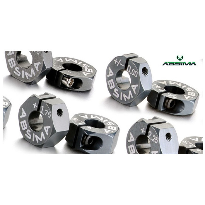 Alu 7075 T6 wheel hubs offset 0.00mm 1:10 (2) Absima - Image 1