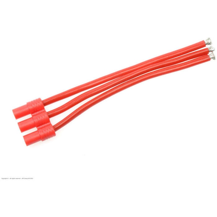 3.5mm gold connector (3pins), Male, silicon wire 14AWG, 10cm REVTEC - Image 1