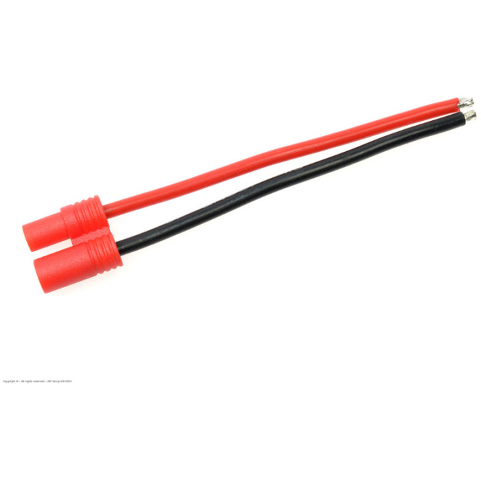 3.5mm gold connector, Male, silicon wire 14AWG, 10cm (1pc) REVTEC - Image 1
