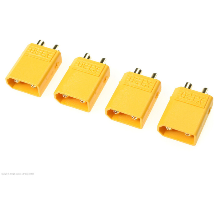 Connector - XT-30 - Gold Plated - Female - 4 pcs REVTEC - Image 1