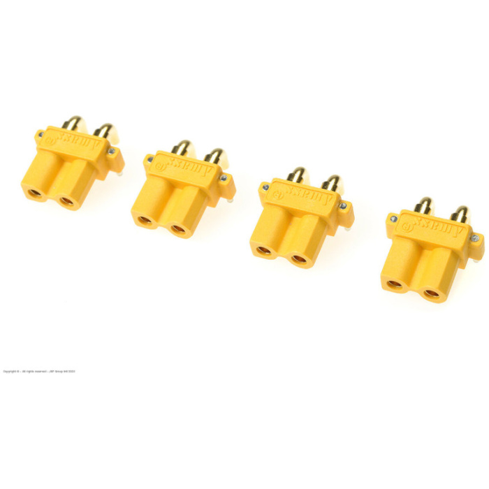 Connector - XT-30PW - Gold Plated - Male - 4 pcs REVTEC - Image 1