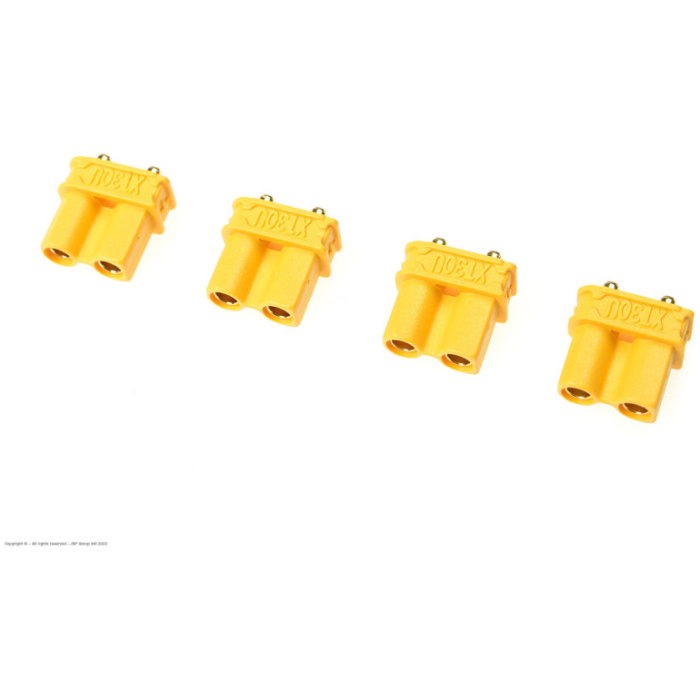 Connector - XT-30UPB - Gold Plated - Male - 4 pcs REVTEC - Image 1
