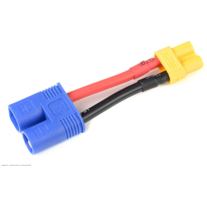 Power Adapter Lead - EC-3 Plug XT-30 Socket - 14AWG Sili REVTEC - Image 1