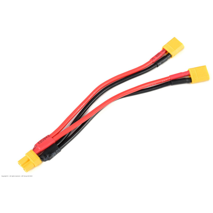 Power Y-Lead - Parallel - XT-30 - 14AWG Silicone Wire - 12cm REVTEC - Image 1