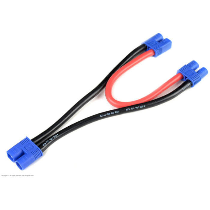 Power Y-Lead - Serial - EC-3 - 12AWG Silicone Wire - 12cm - REVTEC - Image 1