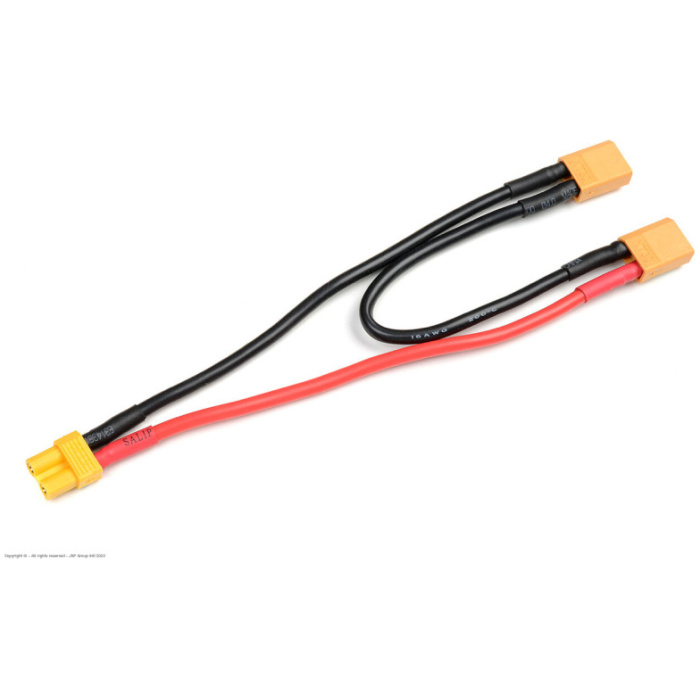 Power Y-Lead - Serial - XT-30 - 14AWG Silicone Wire - 12cm - REVTEC - Image 1