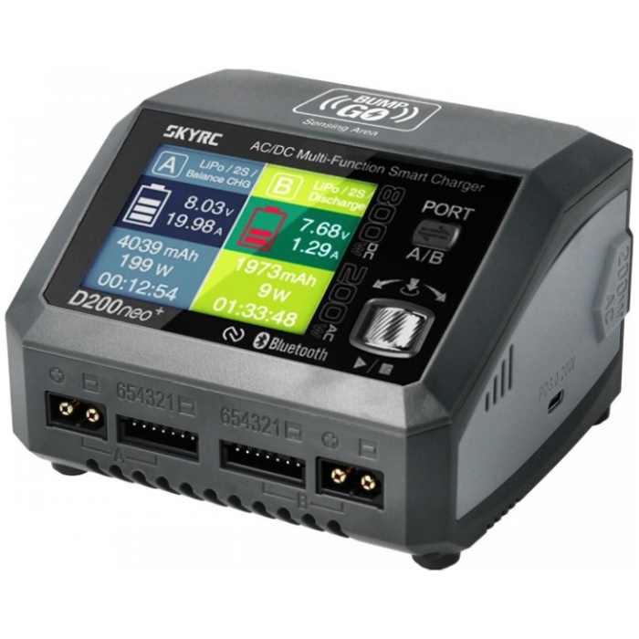 Carregador D200neo NFC LiPo 1-6s 35A 2x400W AC/DC Charger SkyRC - Image 1