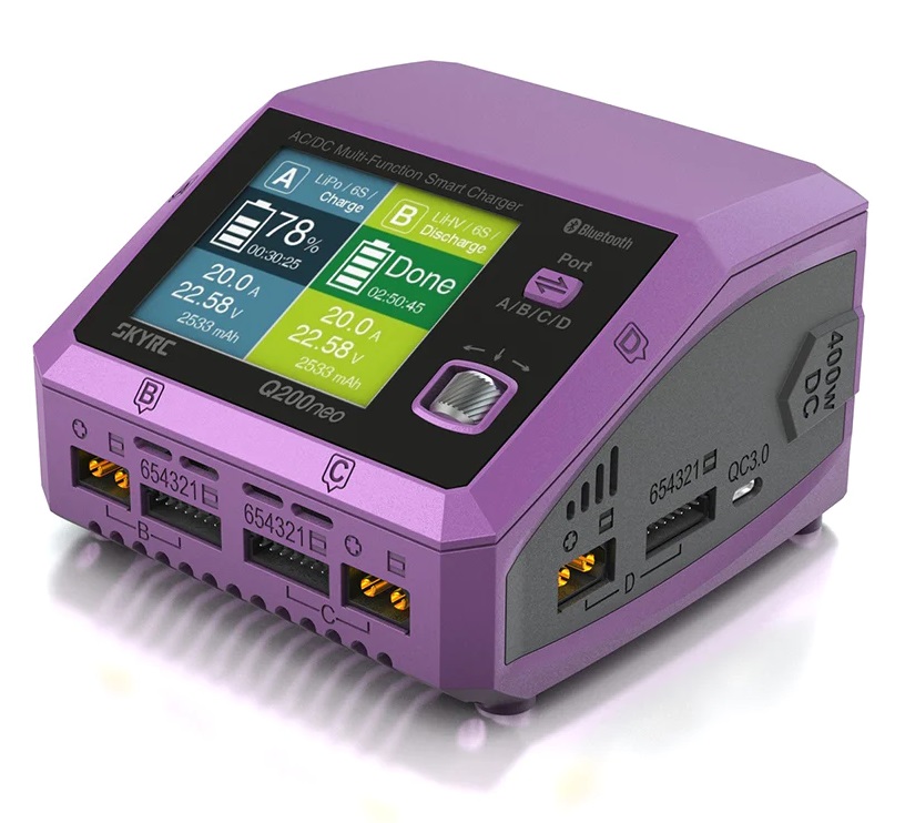 sk100197-carregador-q200neo-lipo-1-6s-10a-200w-ac-dc-charger-skyrc (3) Carregador Q200neo LiPo 1-6s 10A 200W AC DC Charger SkyRC - Image 3
