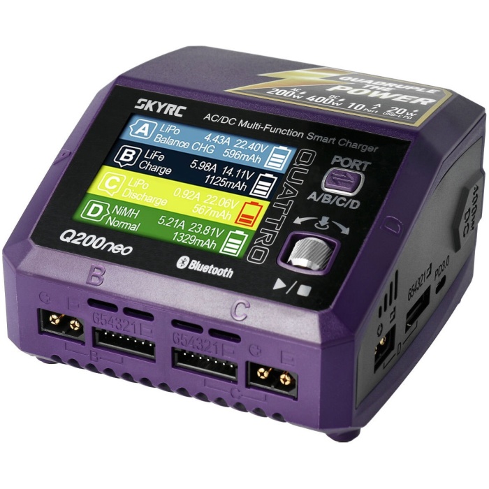 Carregador Q200neo LiPo 1-6s 10A 200W AC DC Charger SkyRC - Image 1