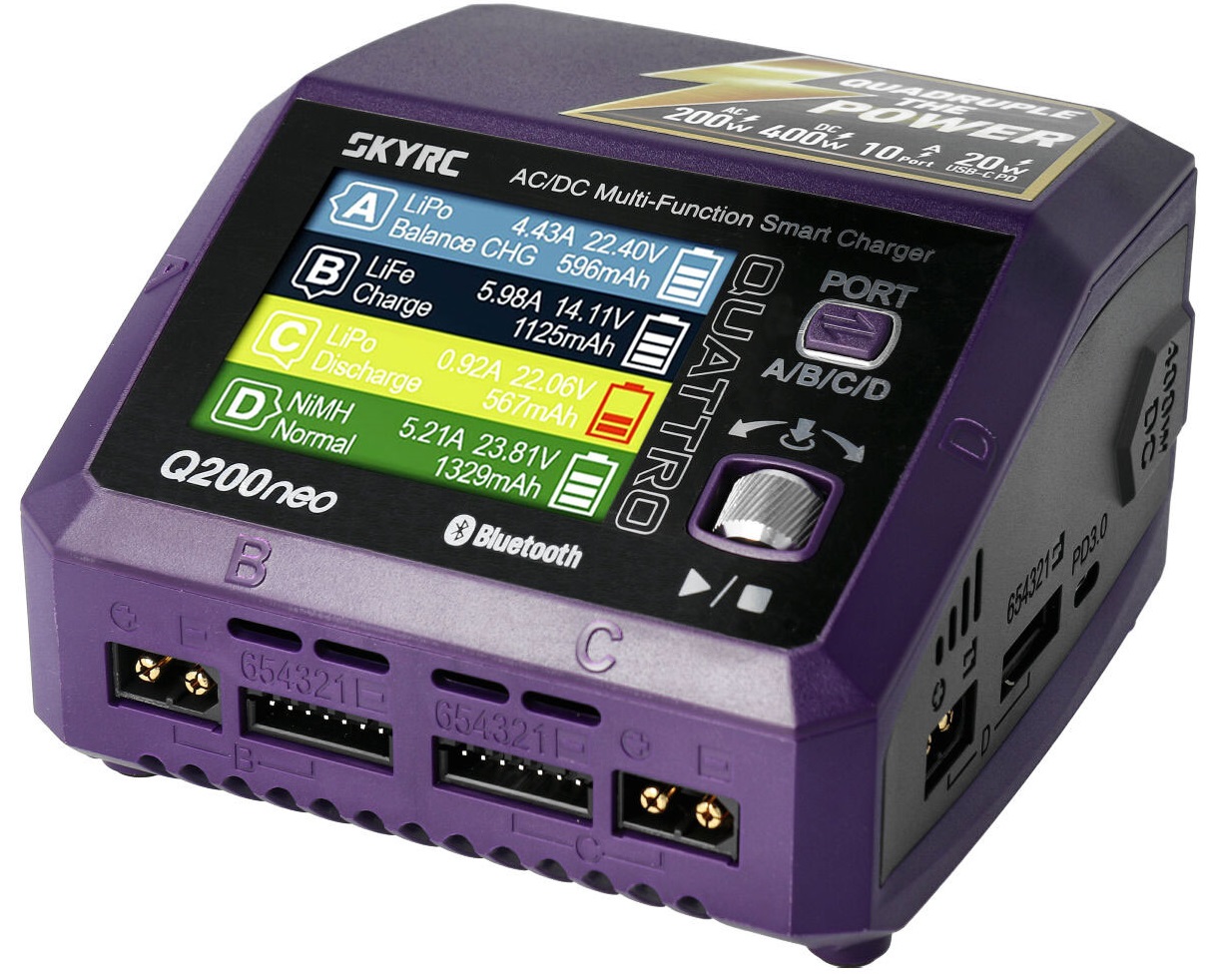sk100197-carregador-q200neo-lipo-1-6s-10a-200w-ac-dc-charger-skyrc Carregador Q200neo LiPo 1-6s 10A 200W AC DC Charger SkyRC - Image 1