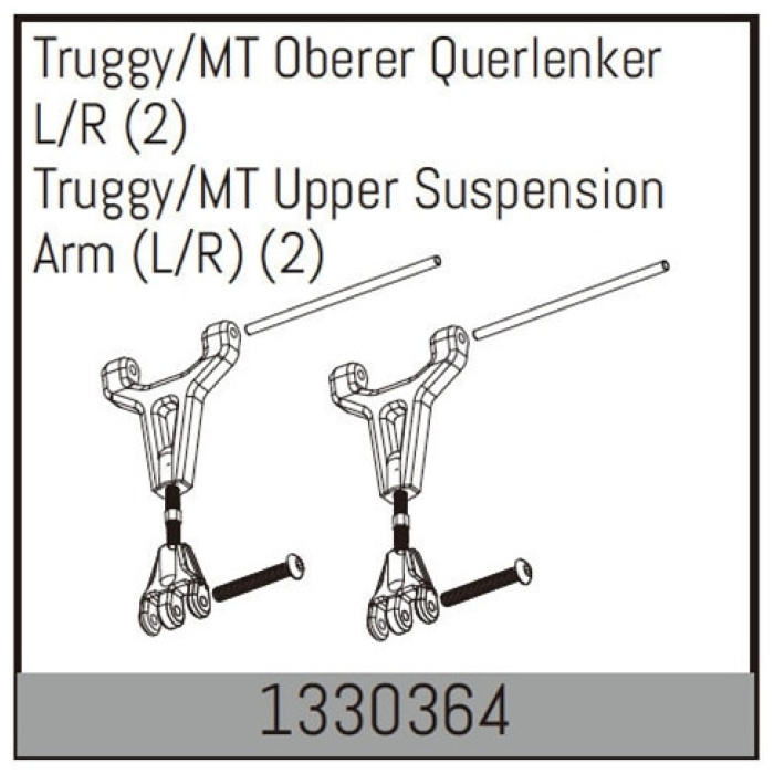 Truggy MT Upper Suspension Arm Left Right (2) Absima - Image 1