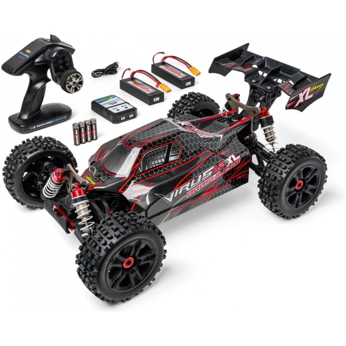 Buggy 1/8 Virus 4.2 4S Brushless 2.4Ghz 100% RTR Black Red Carson - Image 1