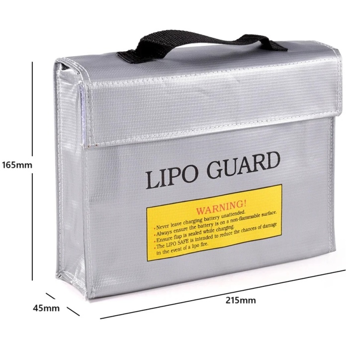 Lipo Safe Bag 215x45x165mm Explosion Fire Resistant SM Parts - Image 1